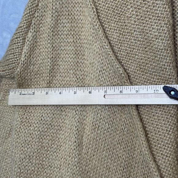 Soft Surroundings Sweater Womens Large Tan Wool Mohair Blend Open Front Cardigan - Picture 6 of 8